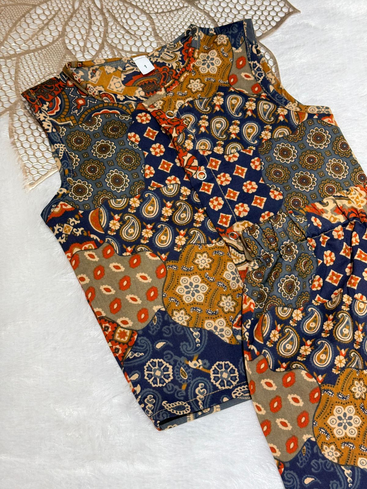 DAILY PLAY -NSC001- MULTICOLOR BLUE AJRAKH COORDSET