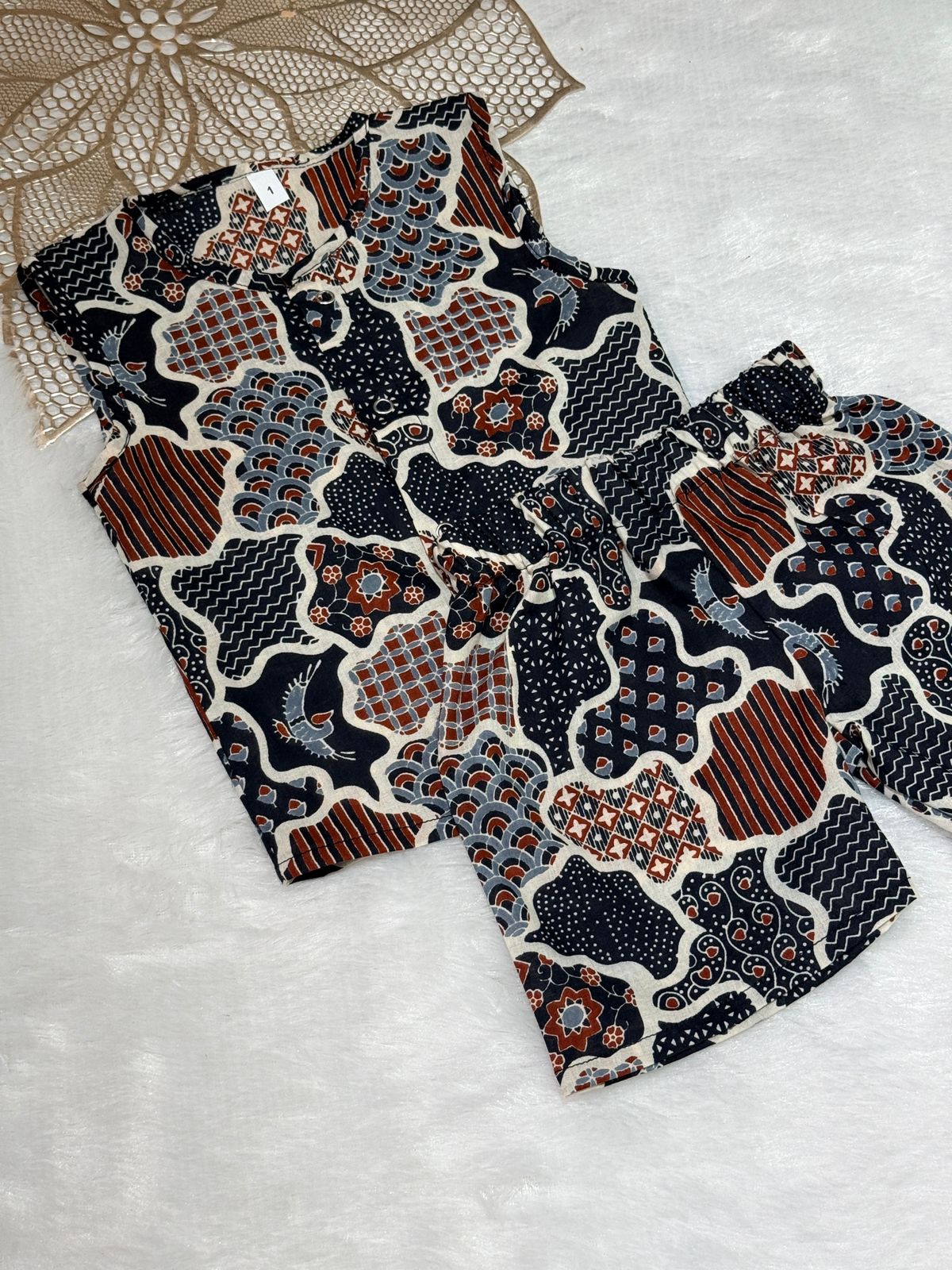 DAILY PLAY -NSC003- MULTICOLOR BLACK AJRAKH COORDSET