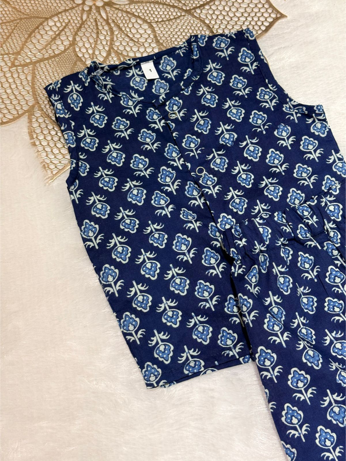 DAILY PLAY -NSC004- INDIGO FLORAL COORDSET