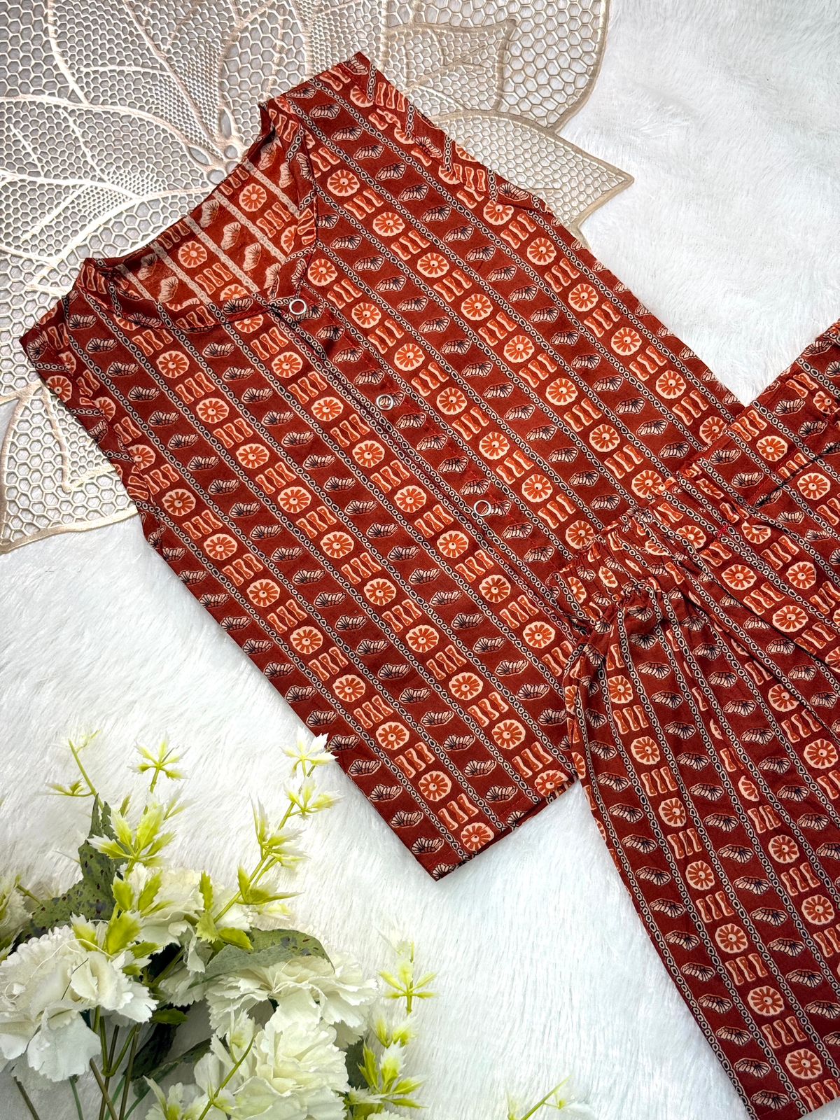 DAILY PLAY -NYC025- BROWN STRIP COORDSET