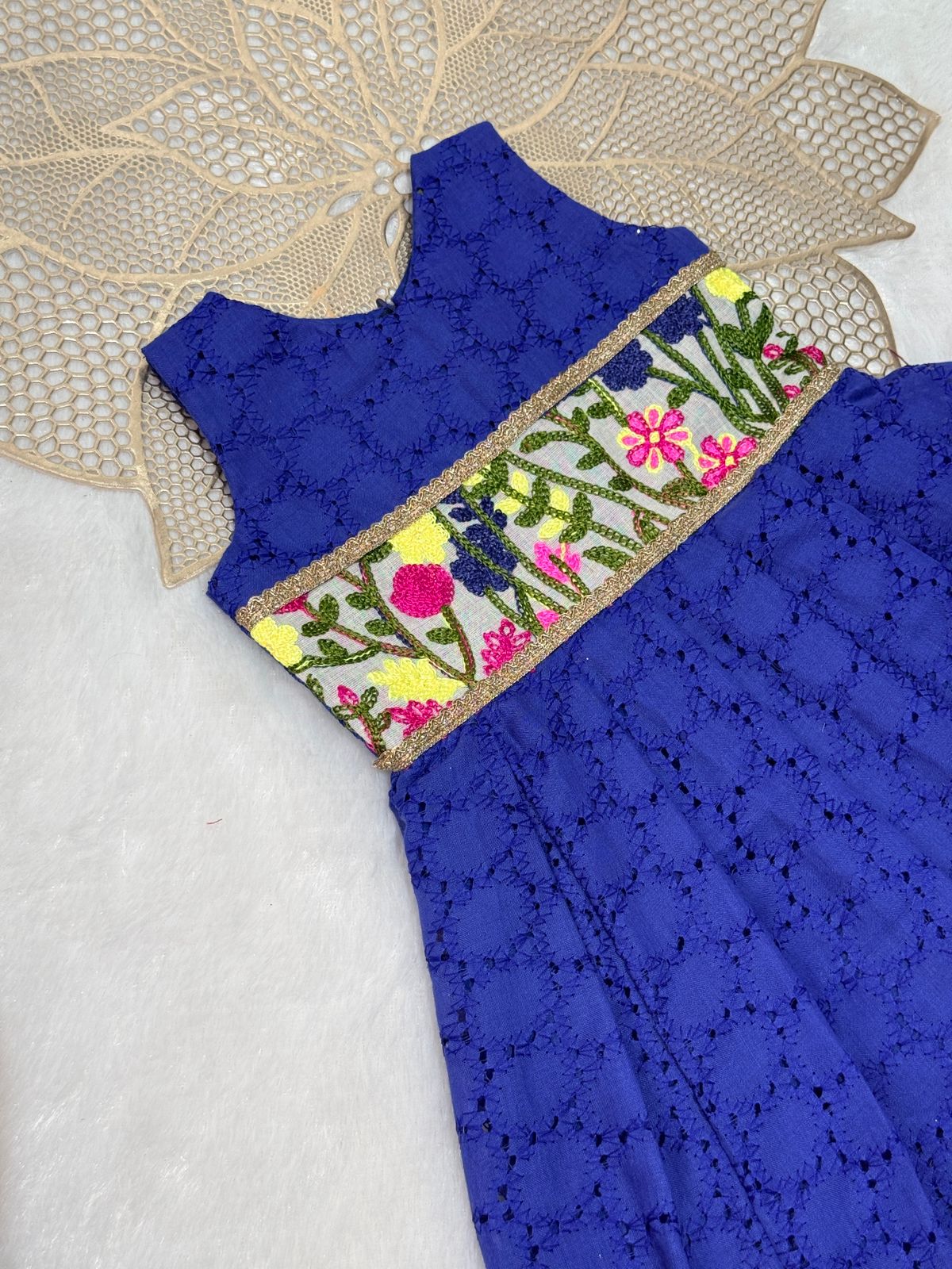 SUNBLUSH- SC903- BLUE FLORAL FROCK