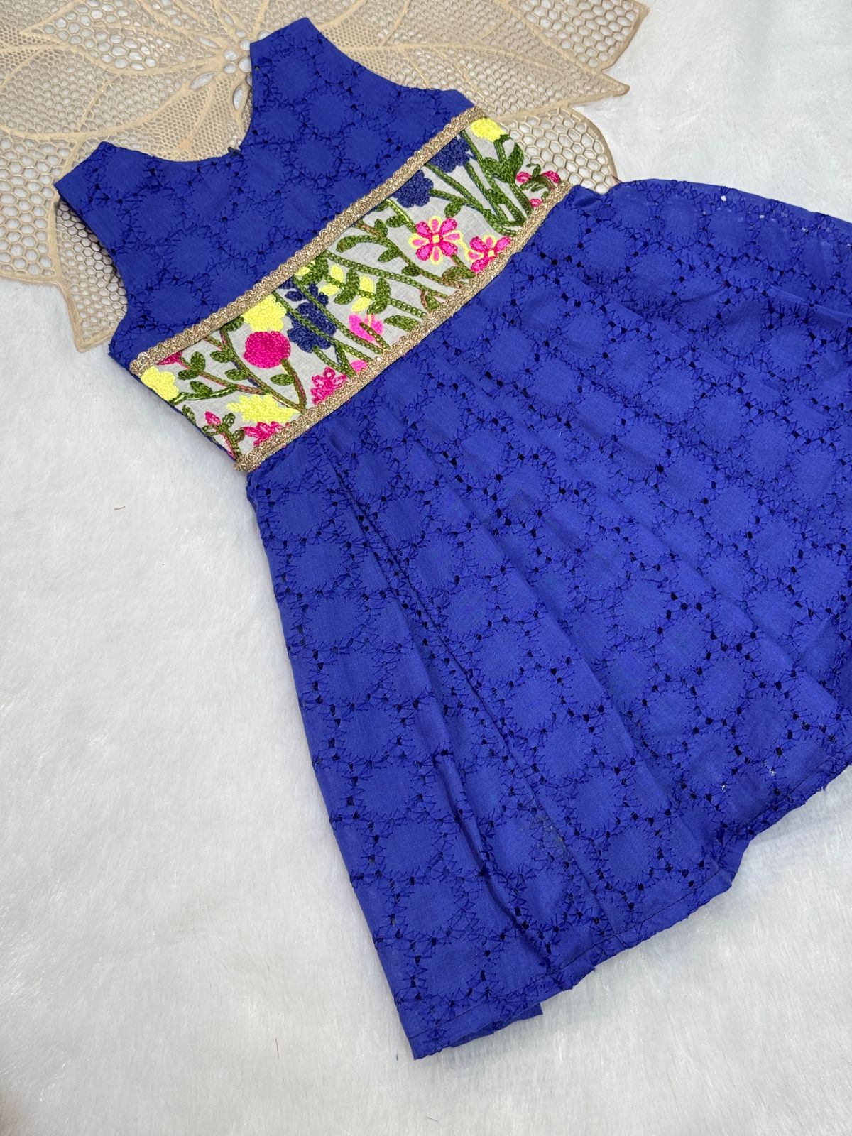 SUNBLUSH- SC903- BLUE FLORAL FROCK