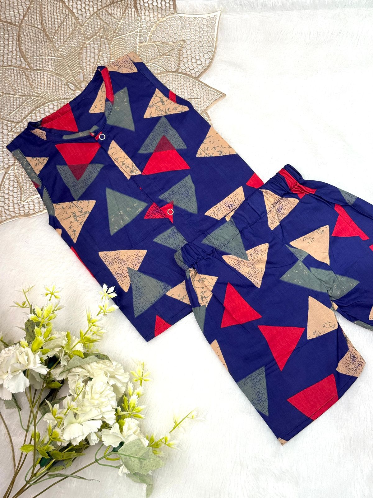 DAILY PLAY -NYC024- NAVY BLUE TRIANGLE  COORDSET