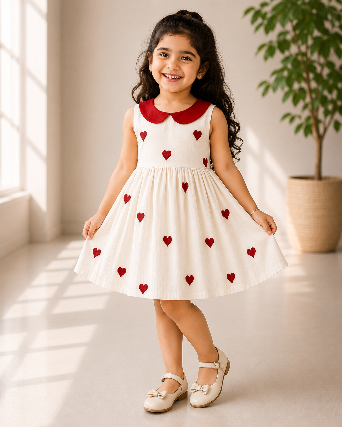 BISMI- PETERPAN COLLAR LOVE DRESS