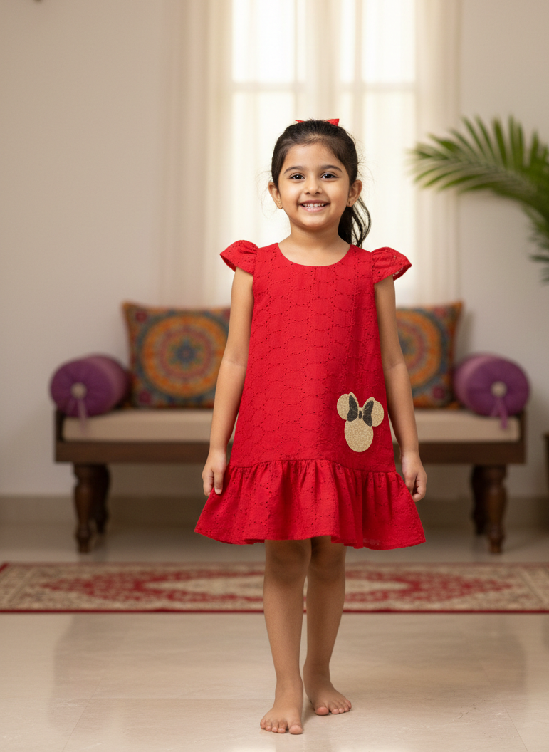 MINNIE EDIT- DC044 RED HAKOBA FROCK