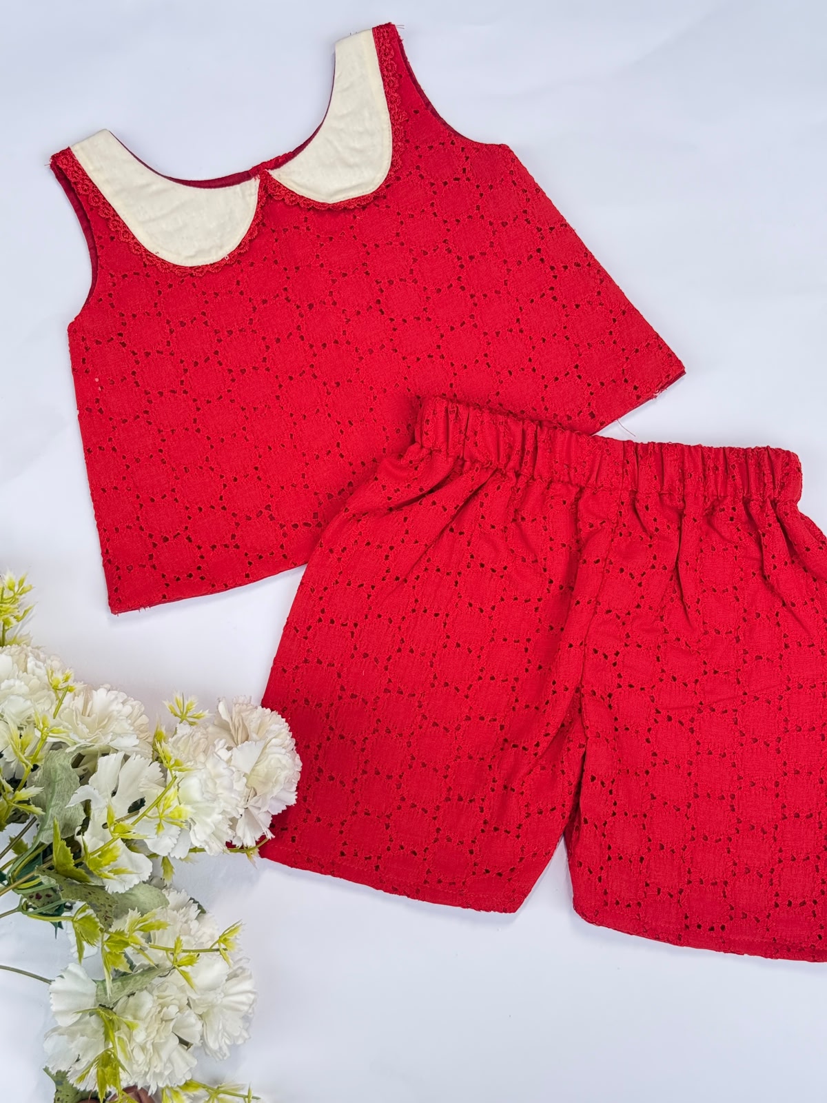 WONDERLAND- NY001 RED Hakoba Co-ord Set