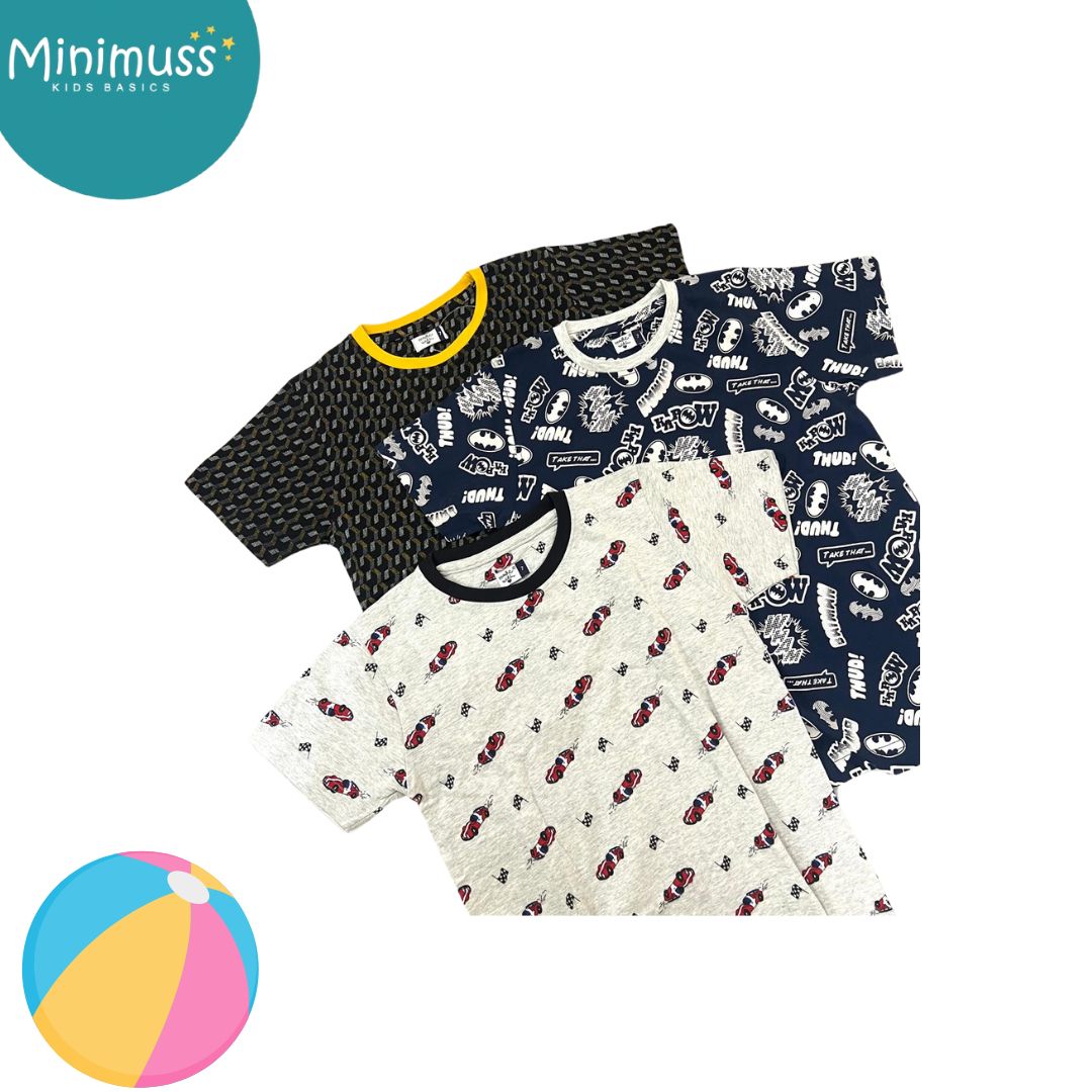 SSS73 6 and 7YEAR ASSOTRTED TSHIRT (PACK OF 3)