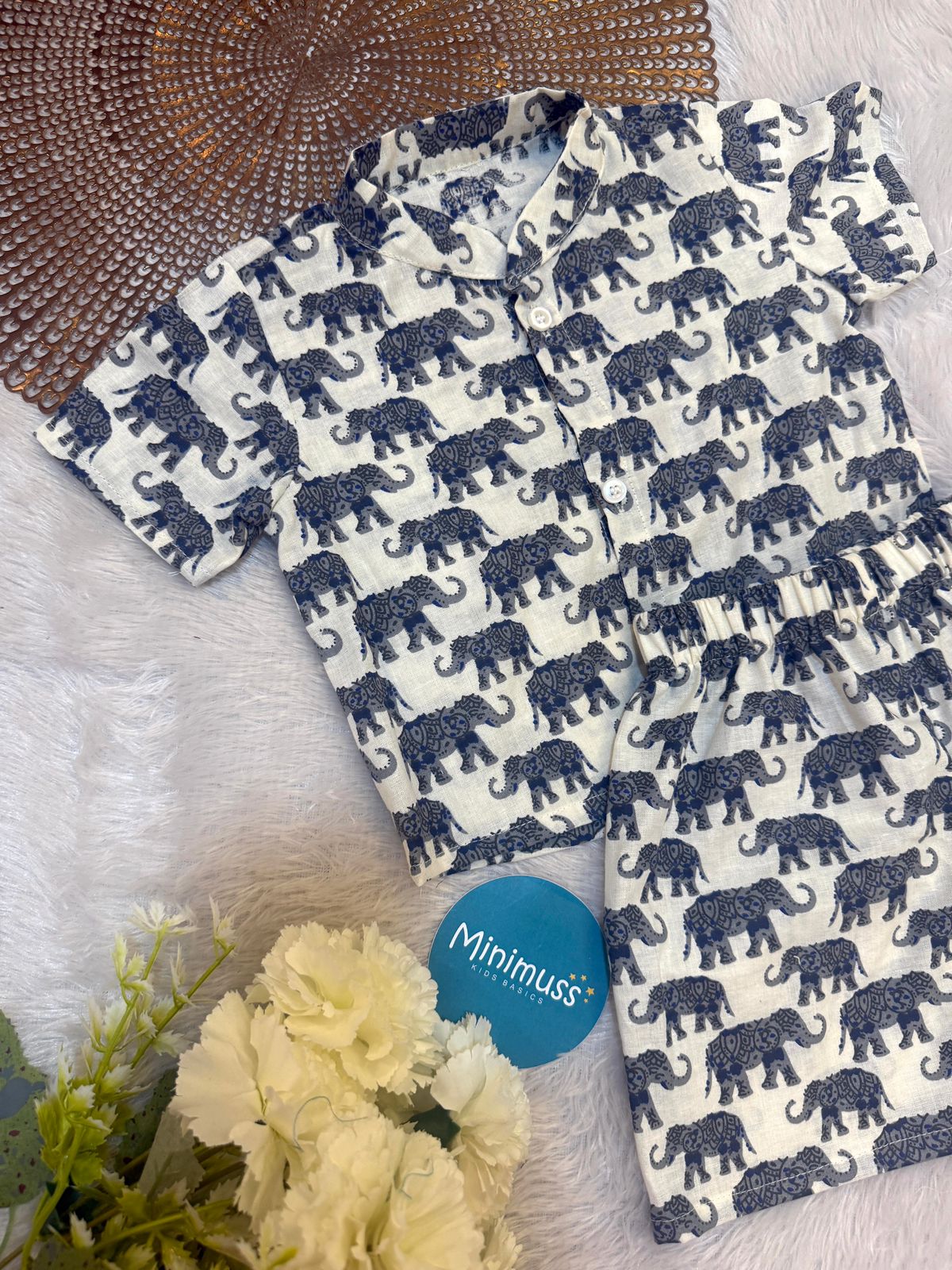 TINY TOT -SS08 BLUE BOYS COORD SET