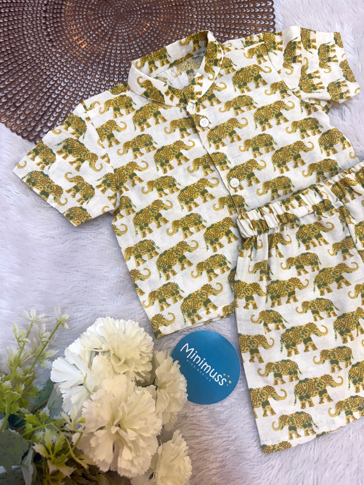 TINY TOT -SS07 YELLOW BOYS COORD SET