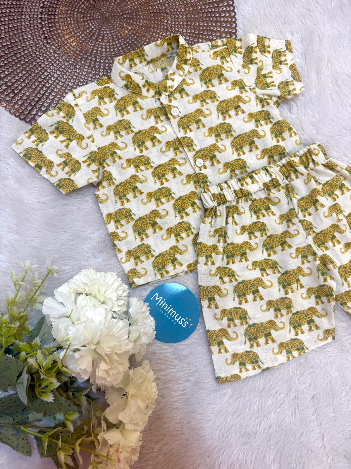 TINY TOT -SS07 YELLOW BOYS COORD SET