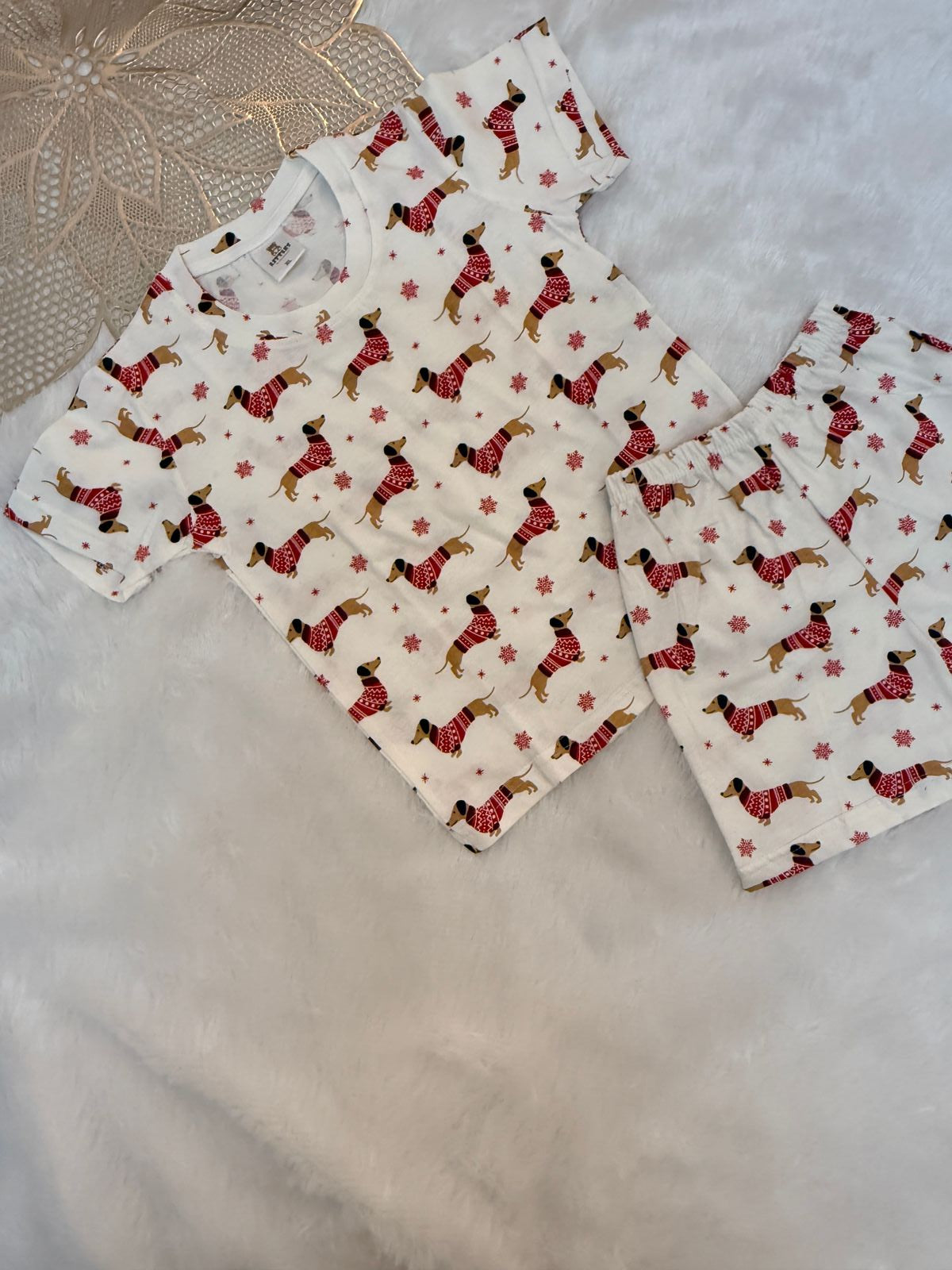 HAPPY LITTLES-HL088 -WHITE SHORTS SET
