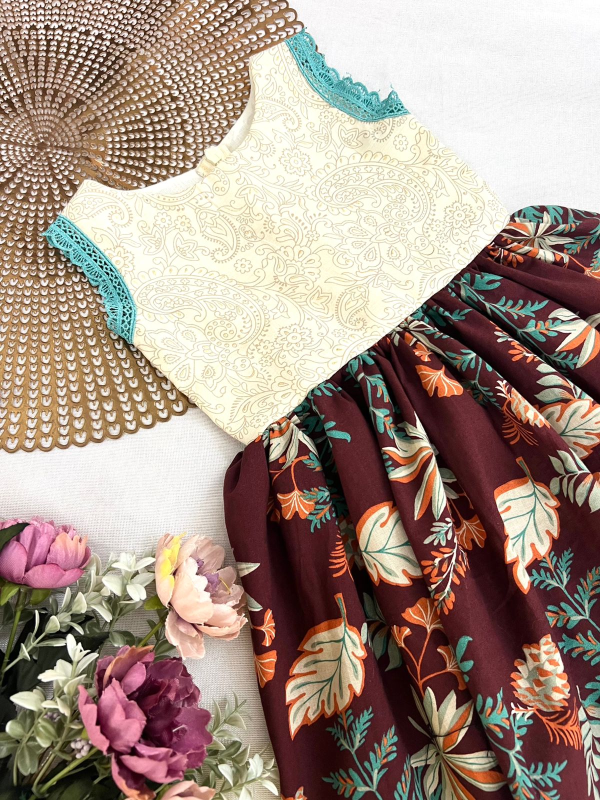 EMILY HALFWHITE BROWN  FROCK