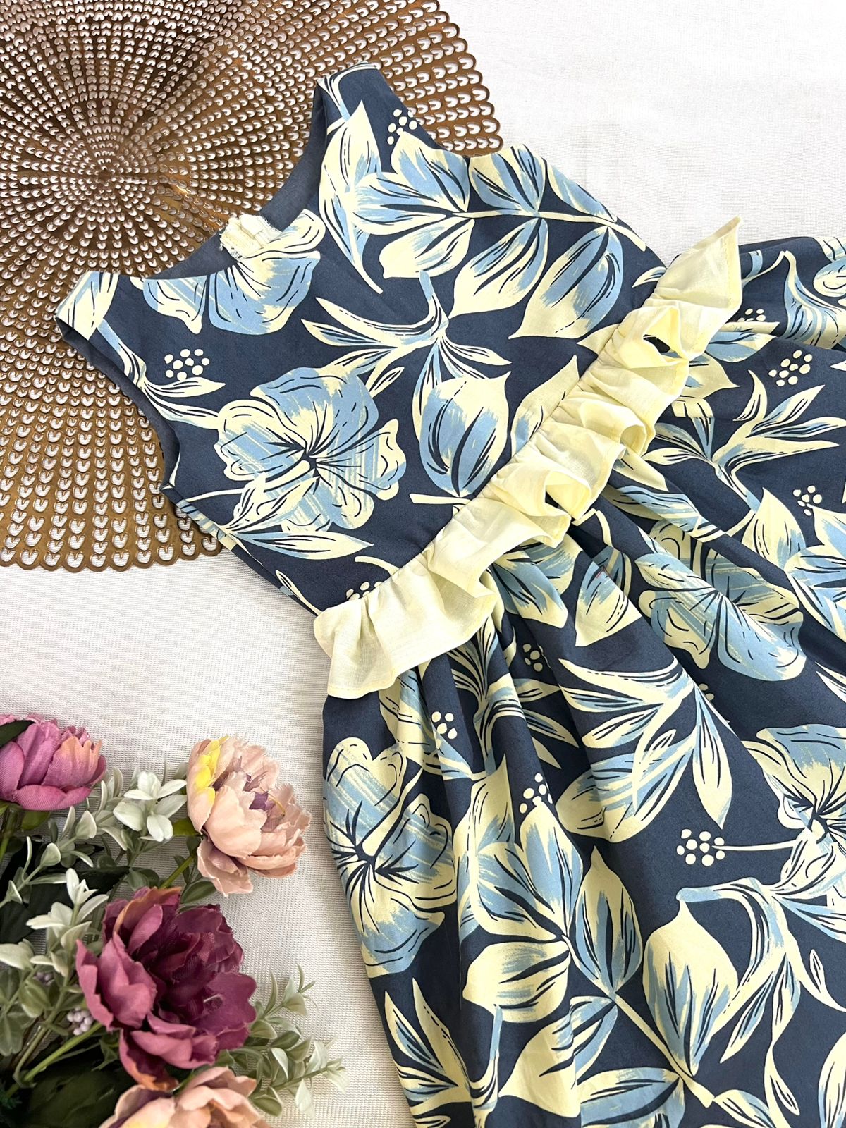 EMILY BLUE FLORAL FROCK
