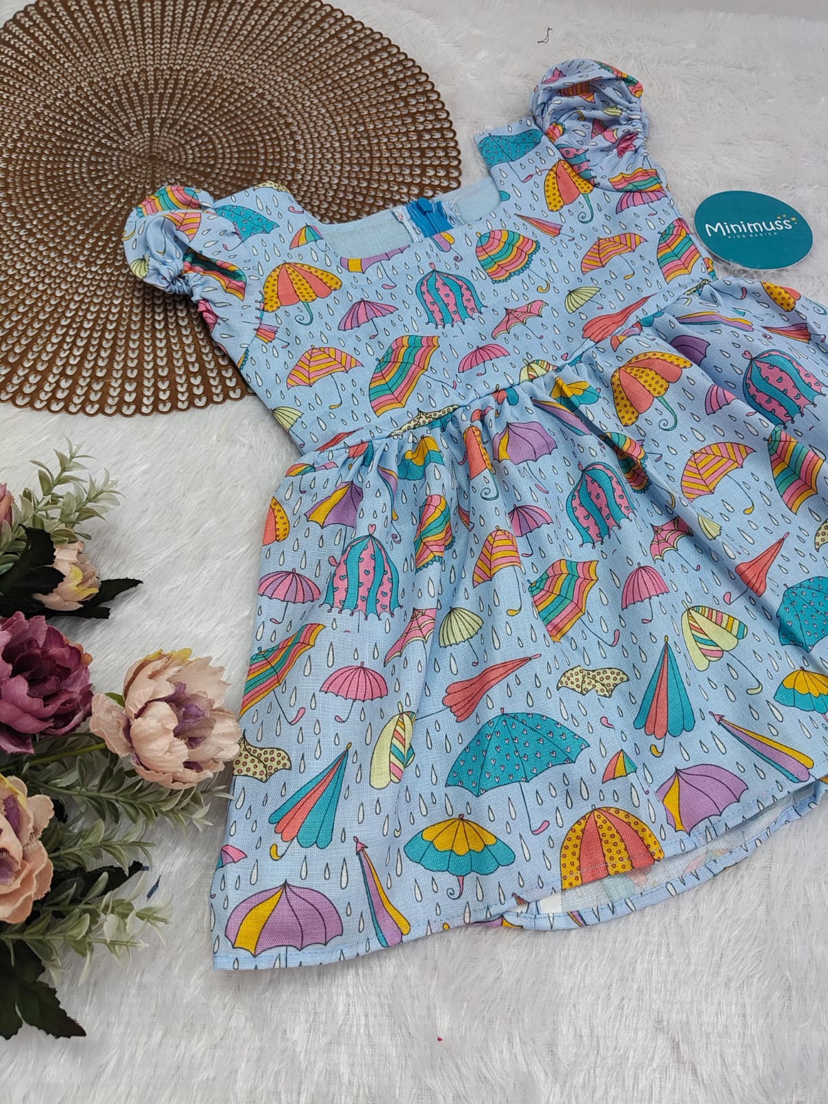 SSS08 UMBRELLA PRINT  FROCK