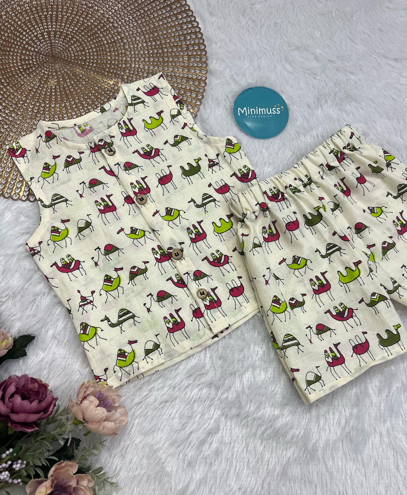 C13 DAILY PLAY GREEN CAMEL CO-ORD SET