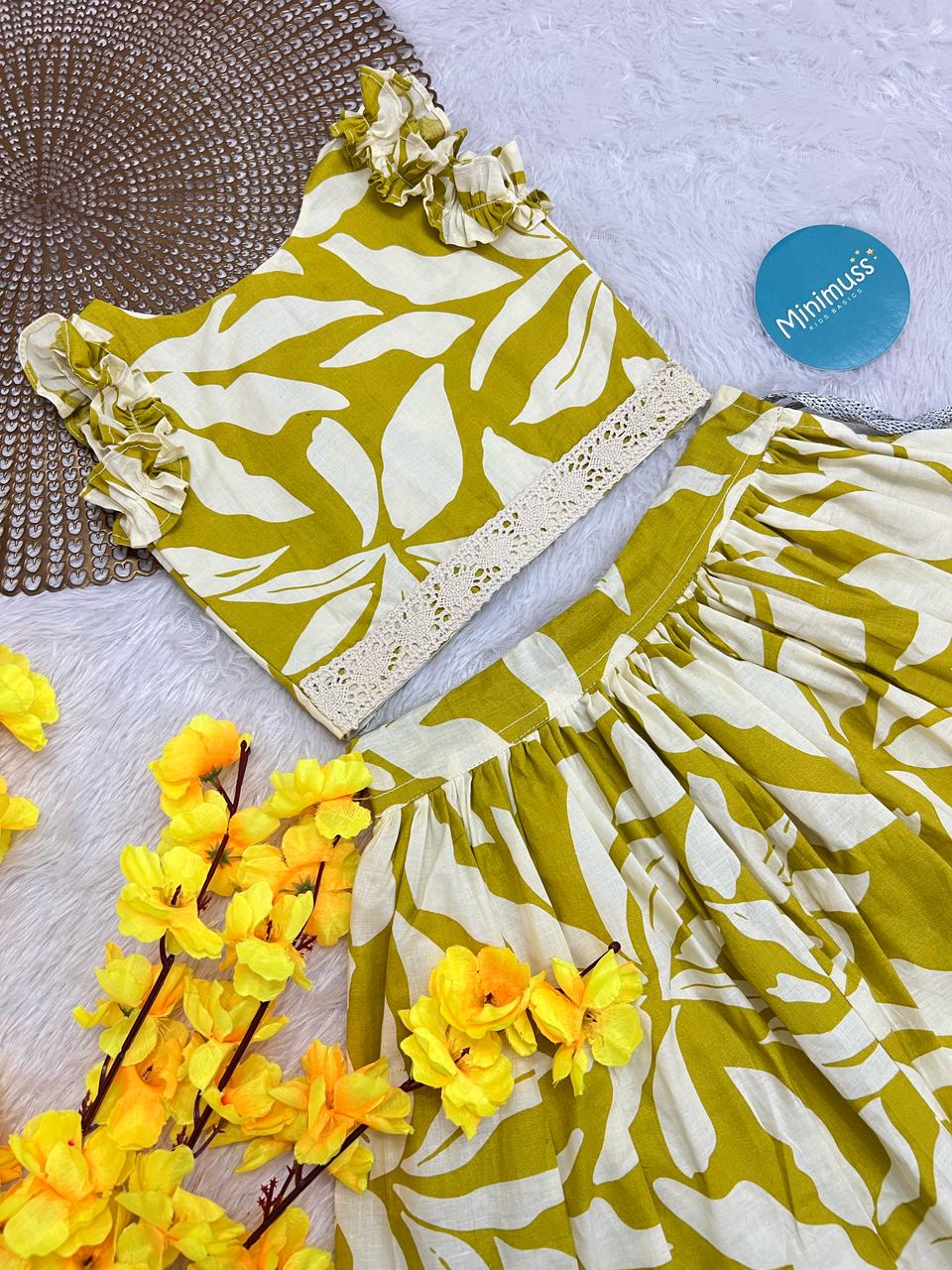 BUBBLY BUNCH GREEN SKIRT SET