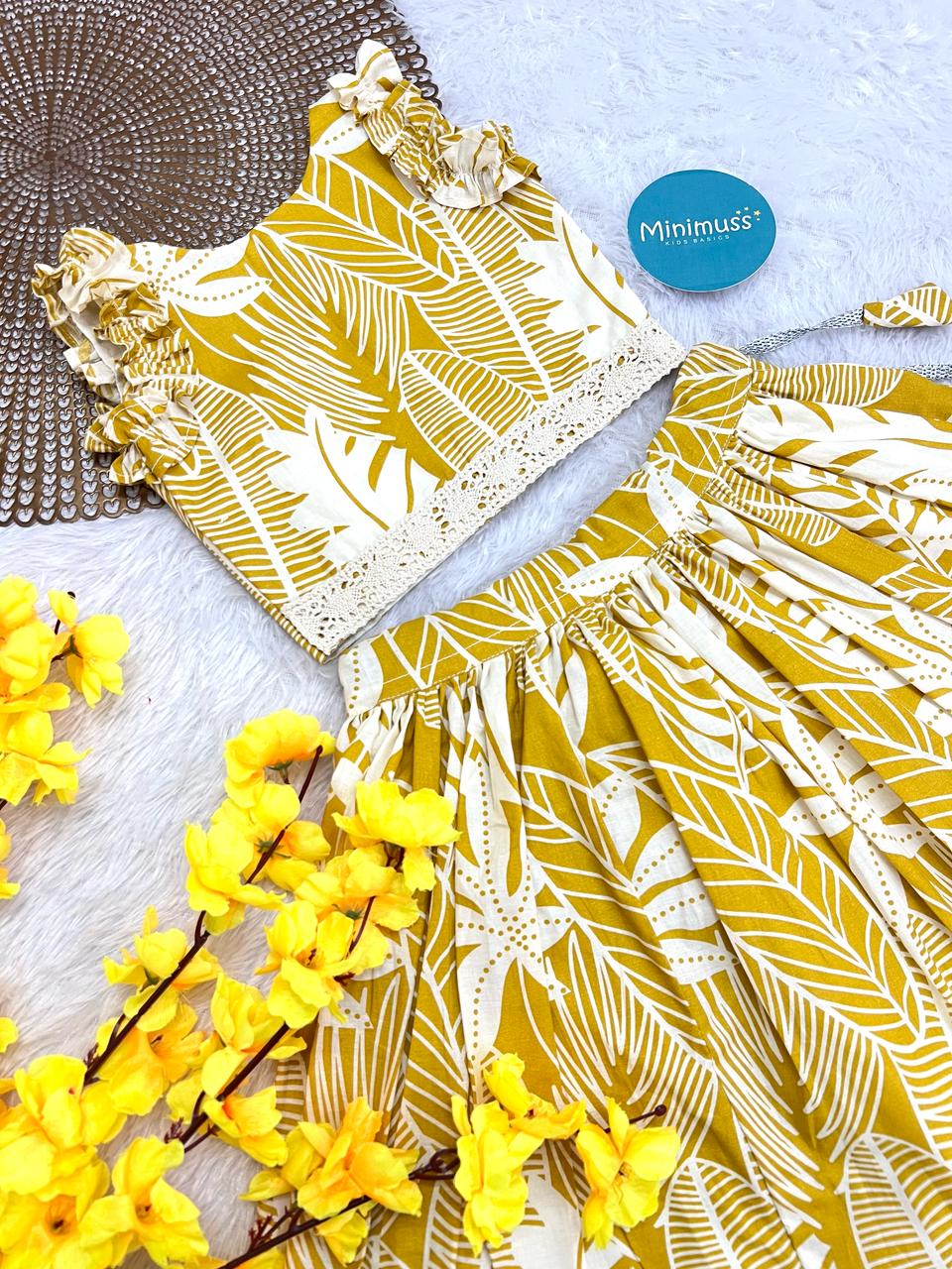 BUBBLY BUNCH YELLOW SKIRT SET