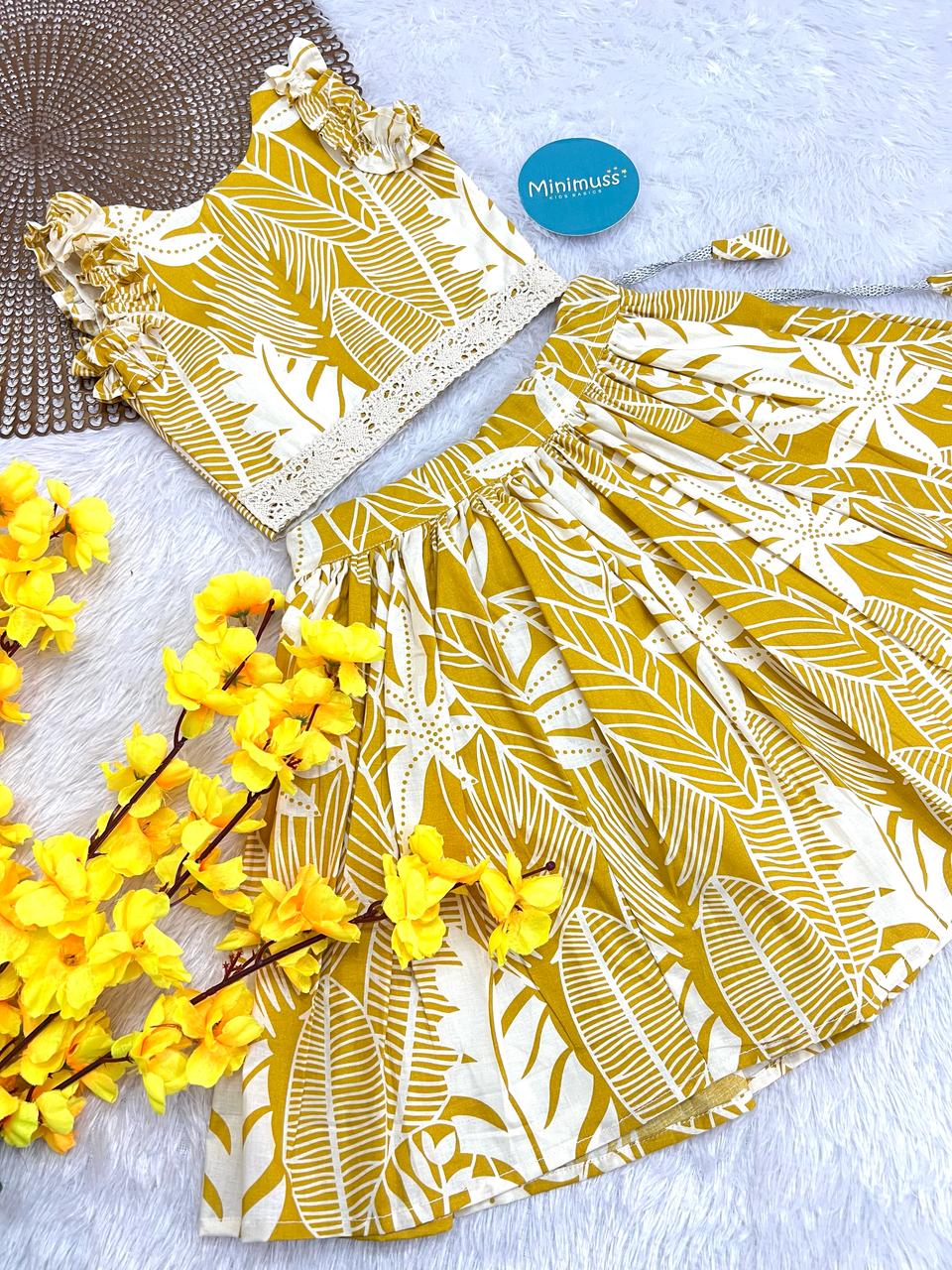 BUBBLY BUNCH YELLOW SKIRT SET