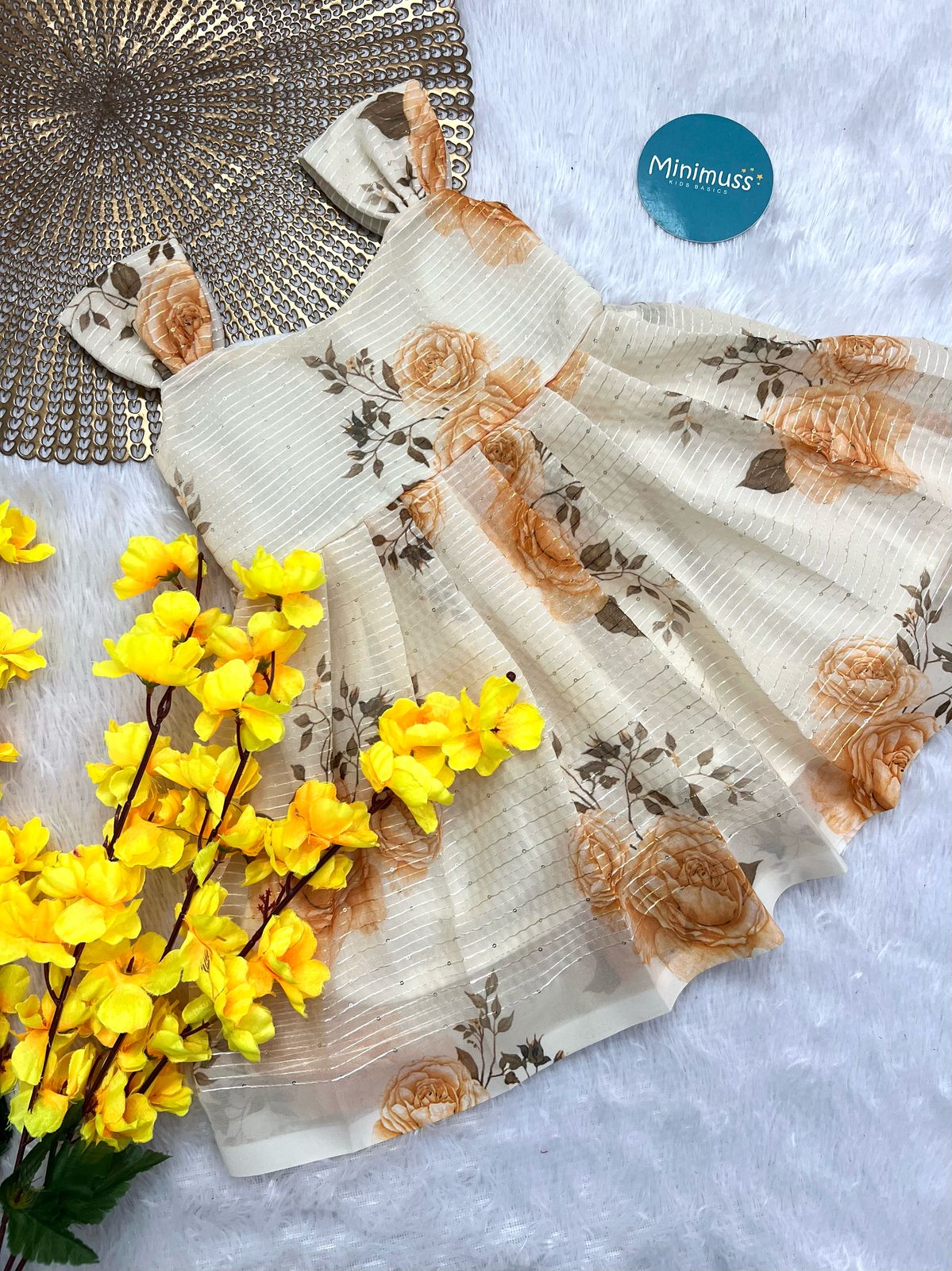 F46 FLORAL FLING IVORY FROCK