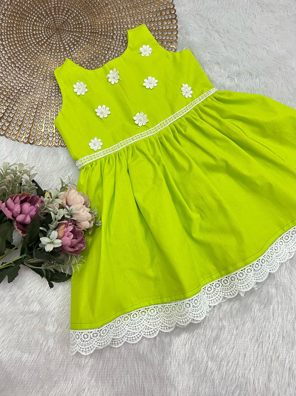 LILY LANE- L001 GREEN FROCK