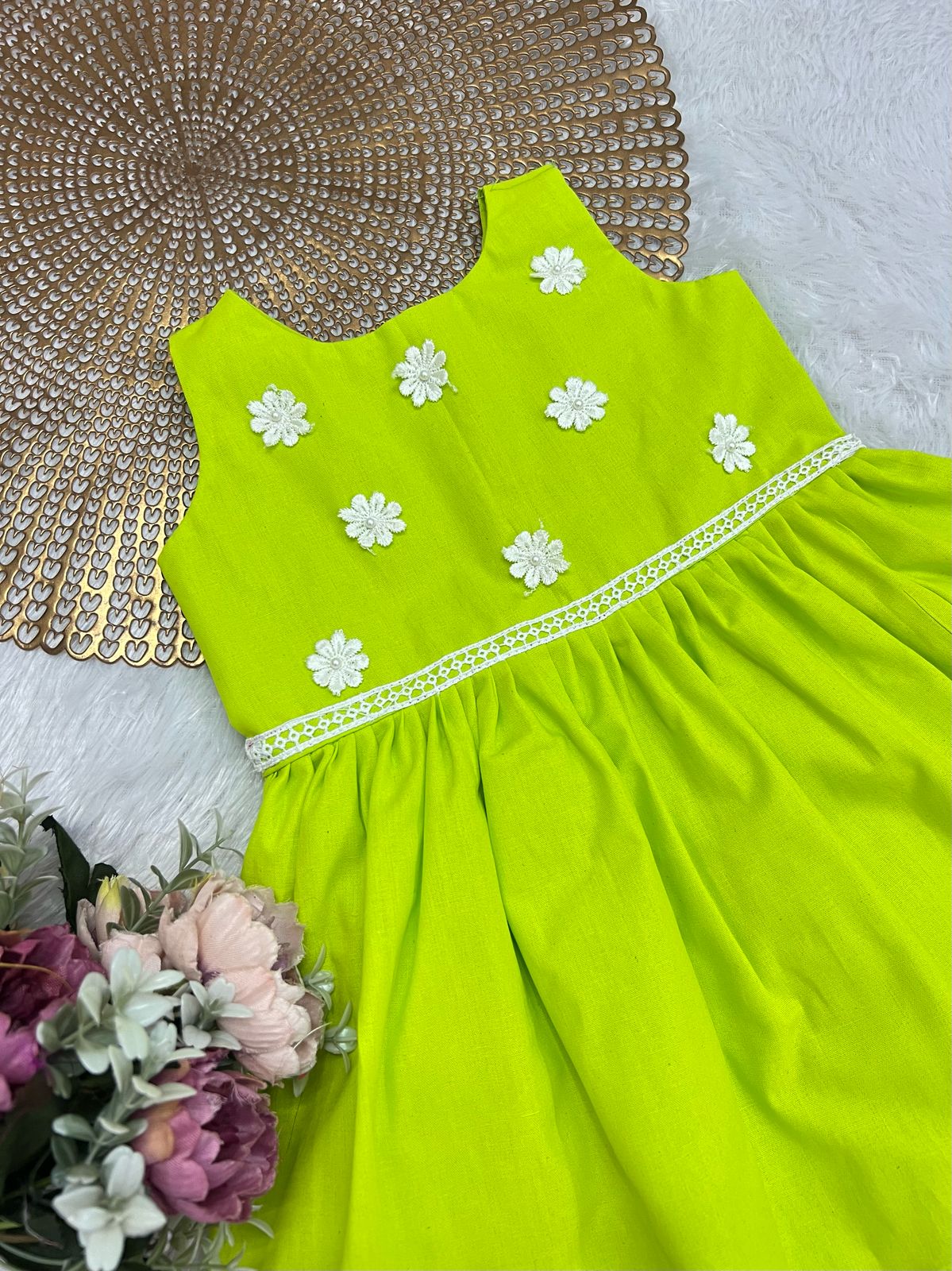 LILY LANE- L001 GREEN FROCK