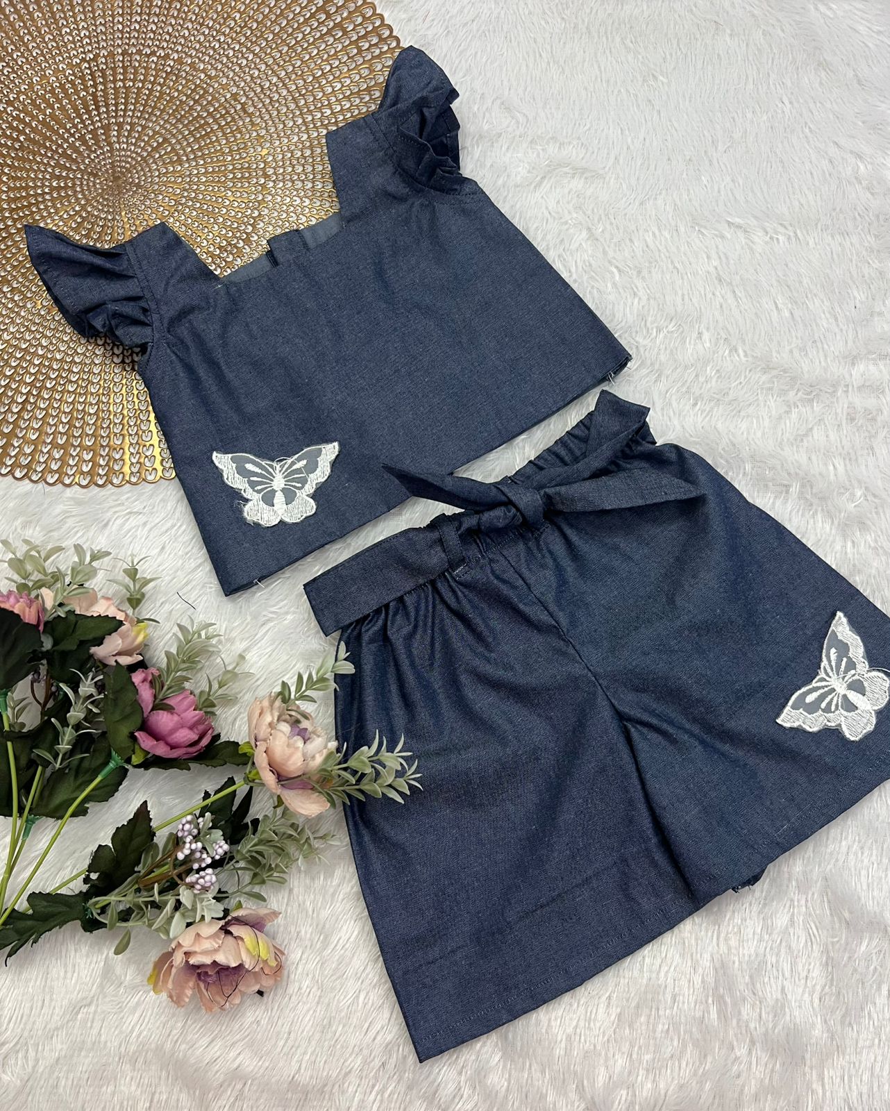 DENIM DREAMS- D01 DENIM BUTTERFLY CO-ORD SET