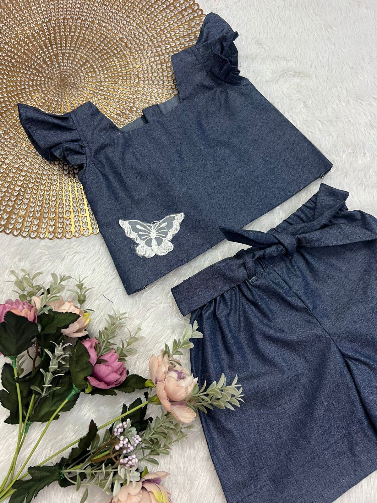 DENIM DREAMS- D01 DENIM BUTTERFLY CO-ORD SET