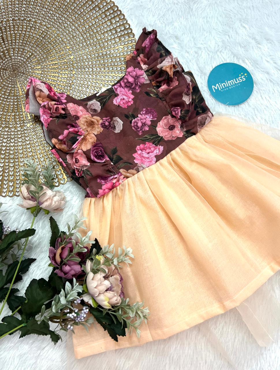 FAIRYTALE- F02 BROWN PEACH FROCK