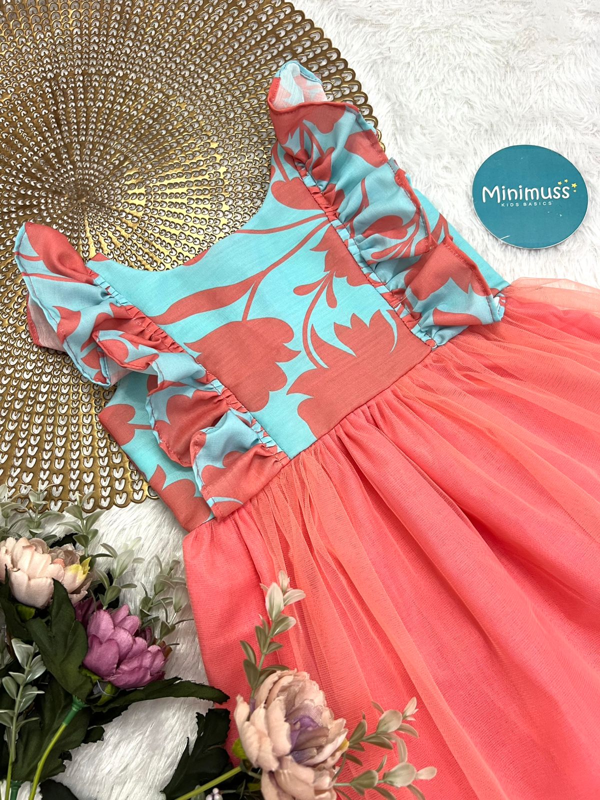 FAIRYTALE- F05 BLUE PEACH FROCK