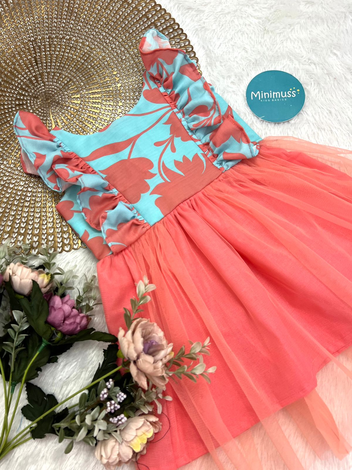 FAIRYTALE- F05 BLUE PEACH FROCK