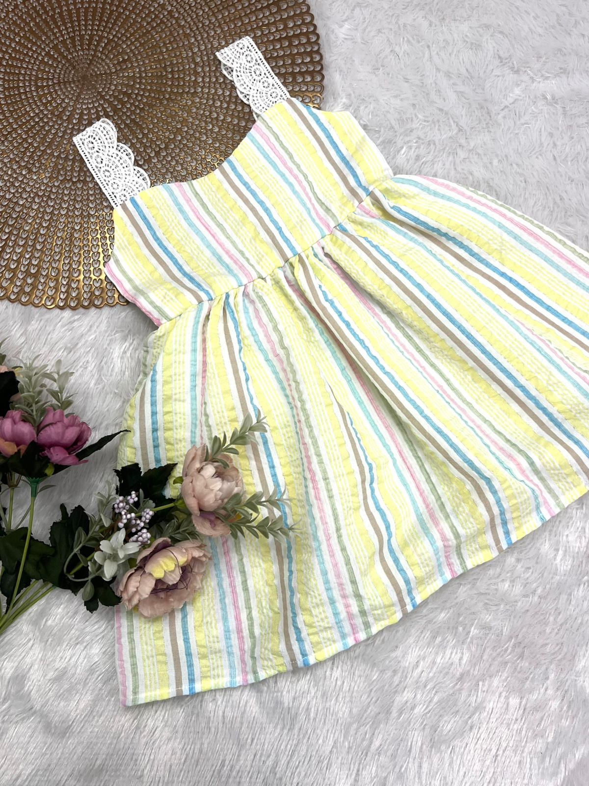 COTTON CANDY- F14 YELLOW POPCORN FROCK