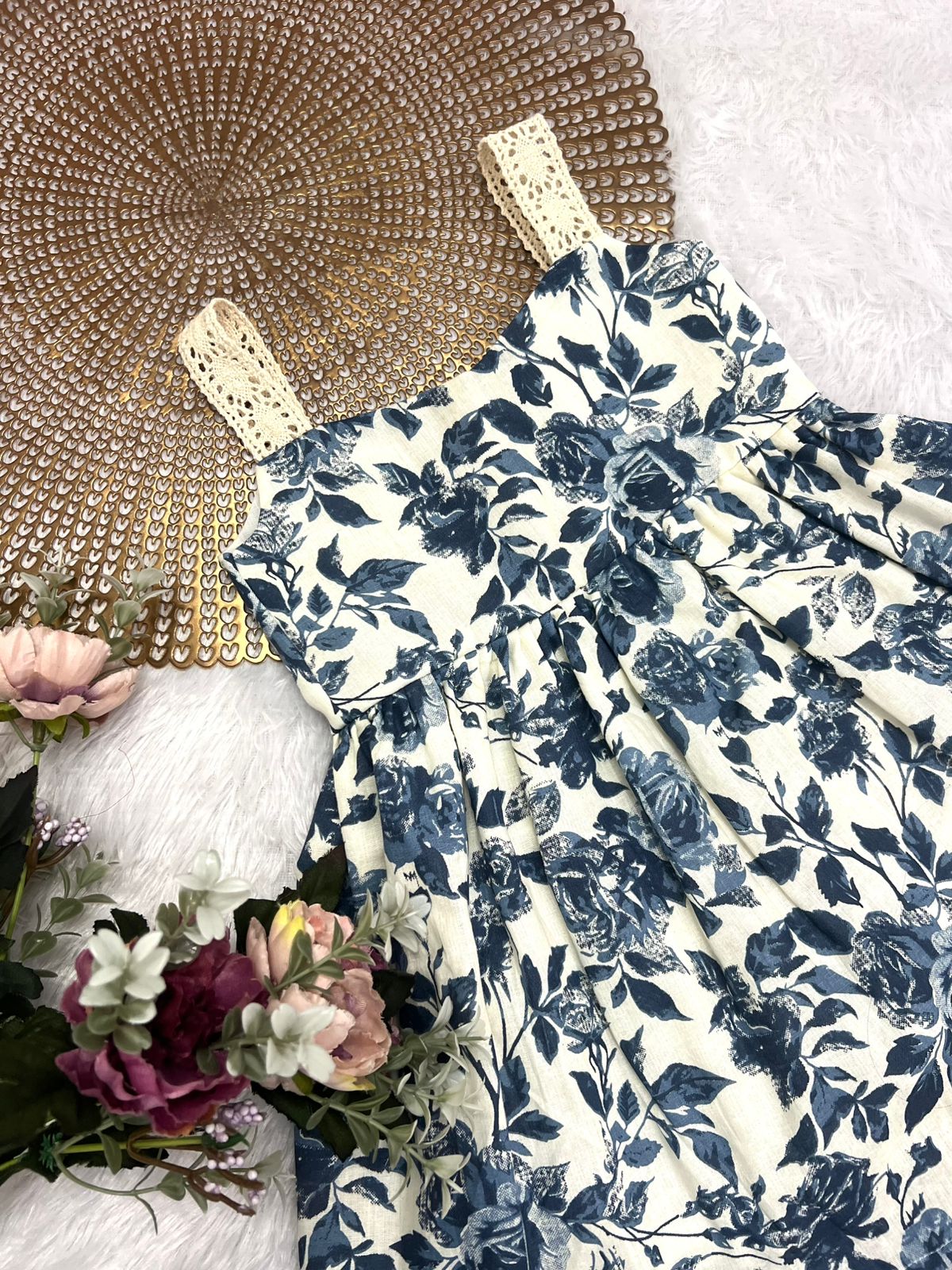 COTTON CANDY- F18 NAVYBLUE FLORAL FROCK