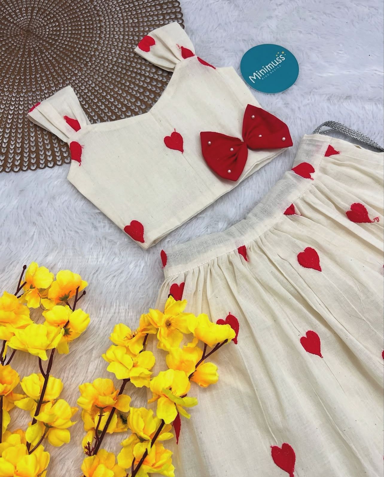 SUMMER CIRCUS- RED HEARTS LOVE SKIRT SET