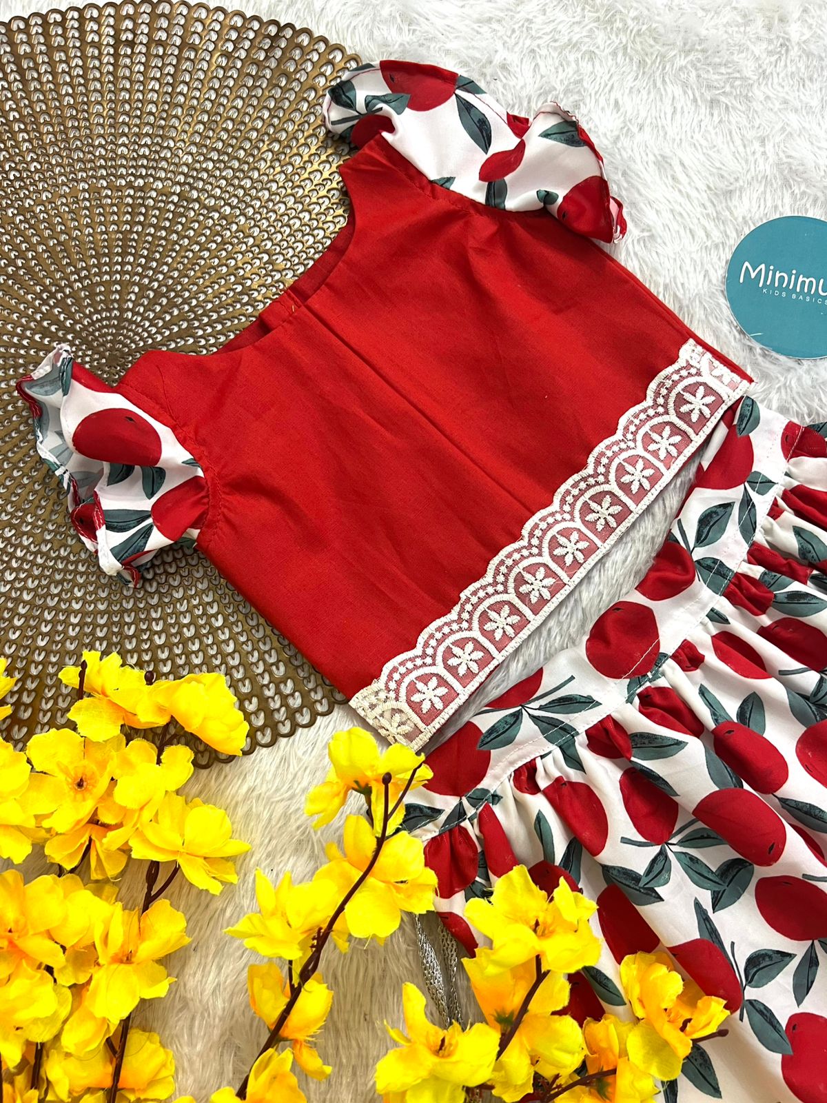 SUNSHINE -S25 CHERRY RED SKIRT SET