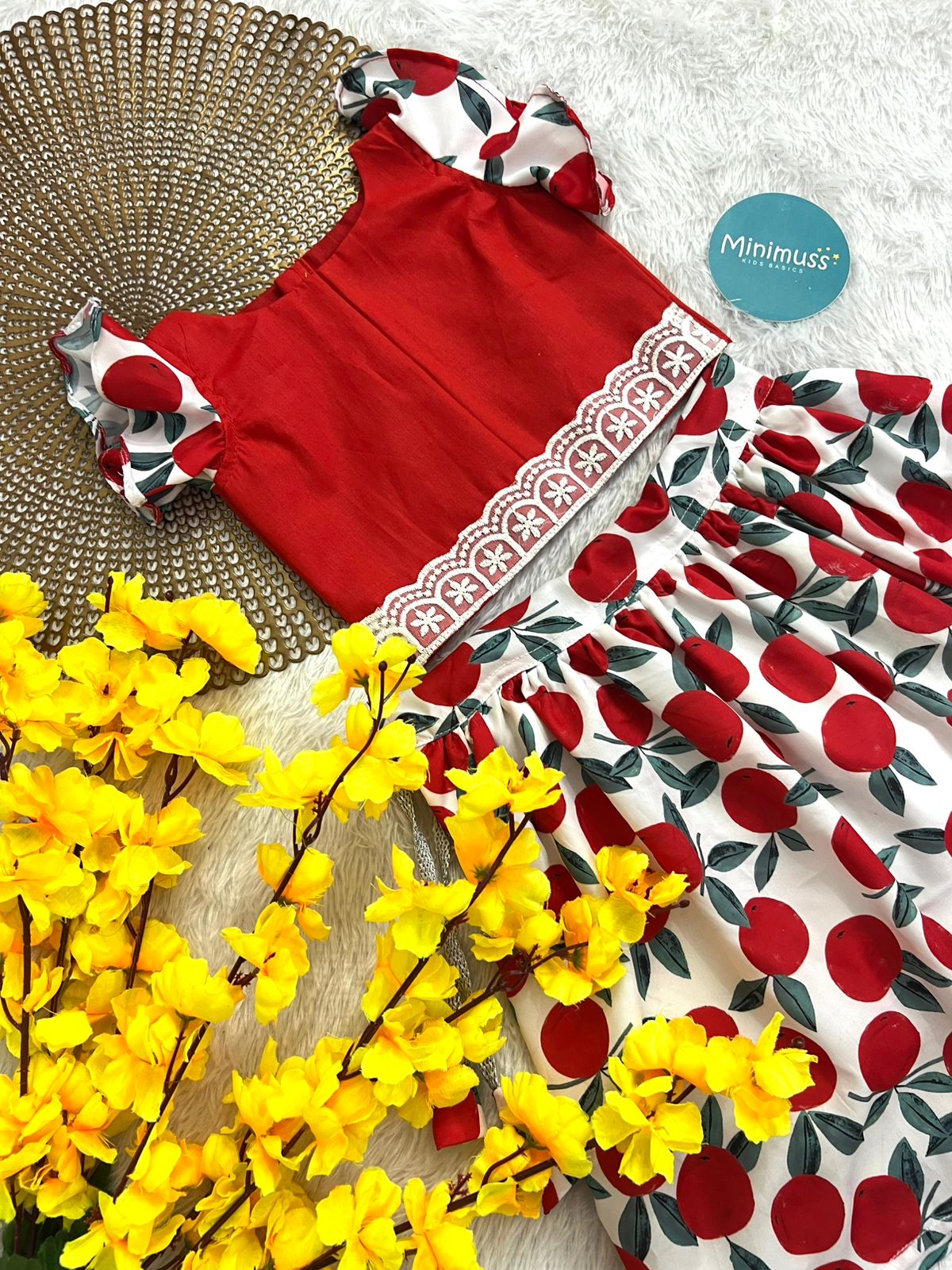 SUNSHINE -S25 CHERRY RED SKIRT SET