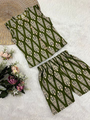 Ajrakh -C90 MAROON STRIPS COORD SET