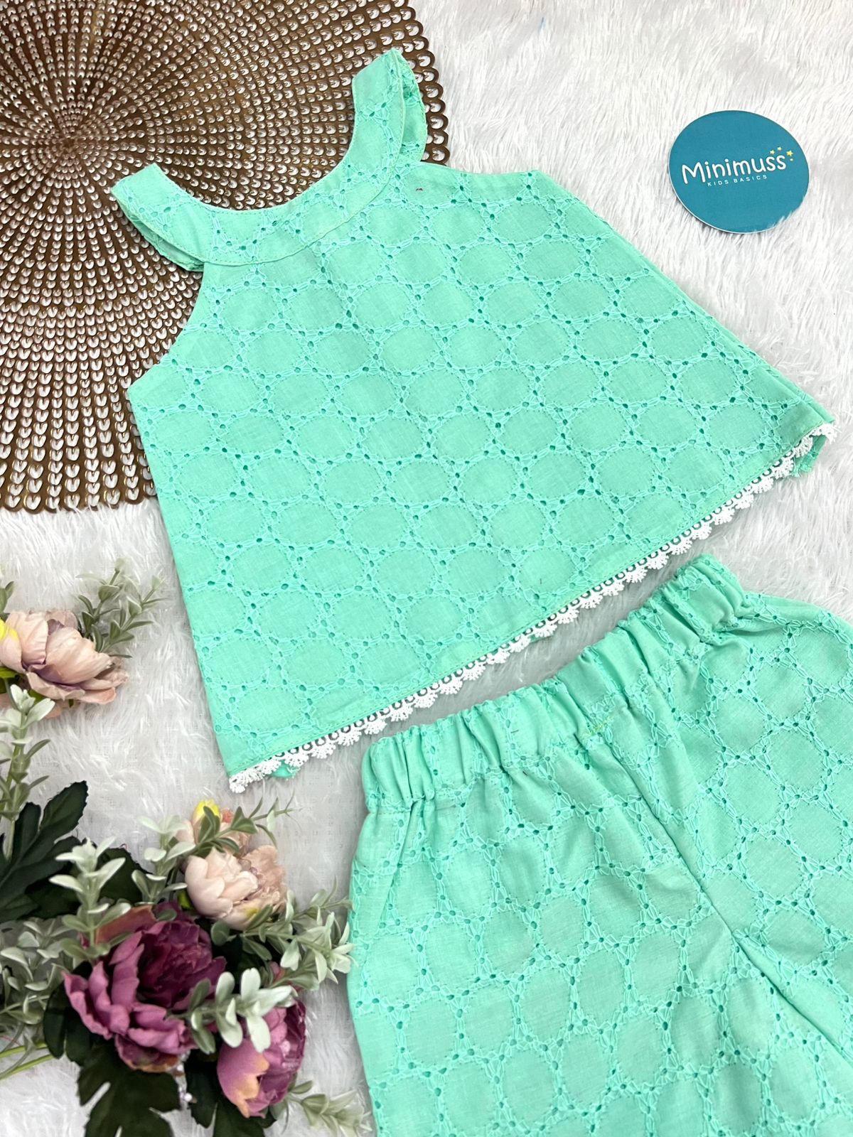 WONDERLAND- C85 SEA GREEN HAKOBA COORD SET