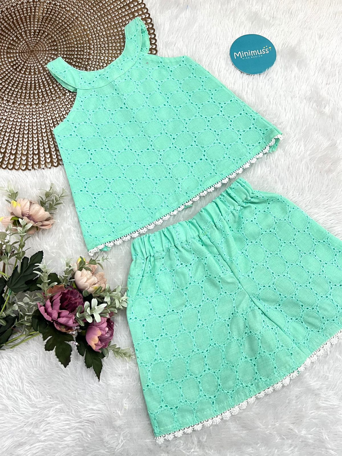 WONDERLAND- C85 SEA GREEN HAKOBA COORD SET