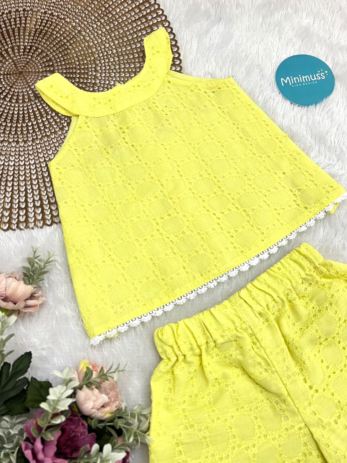 WONDERLAND- C86 YELLOW HAKOBA COORD SET
