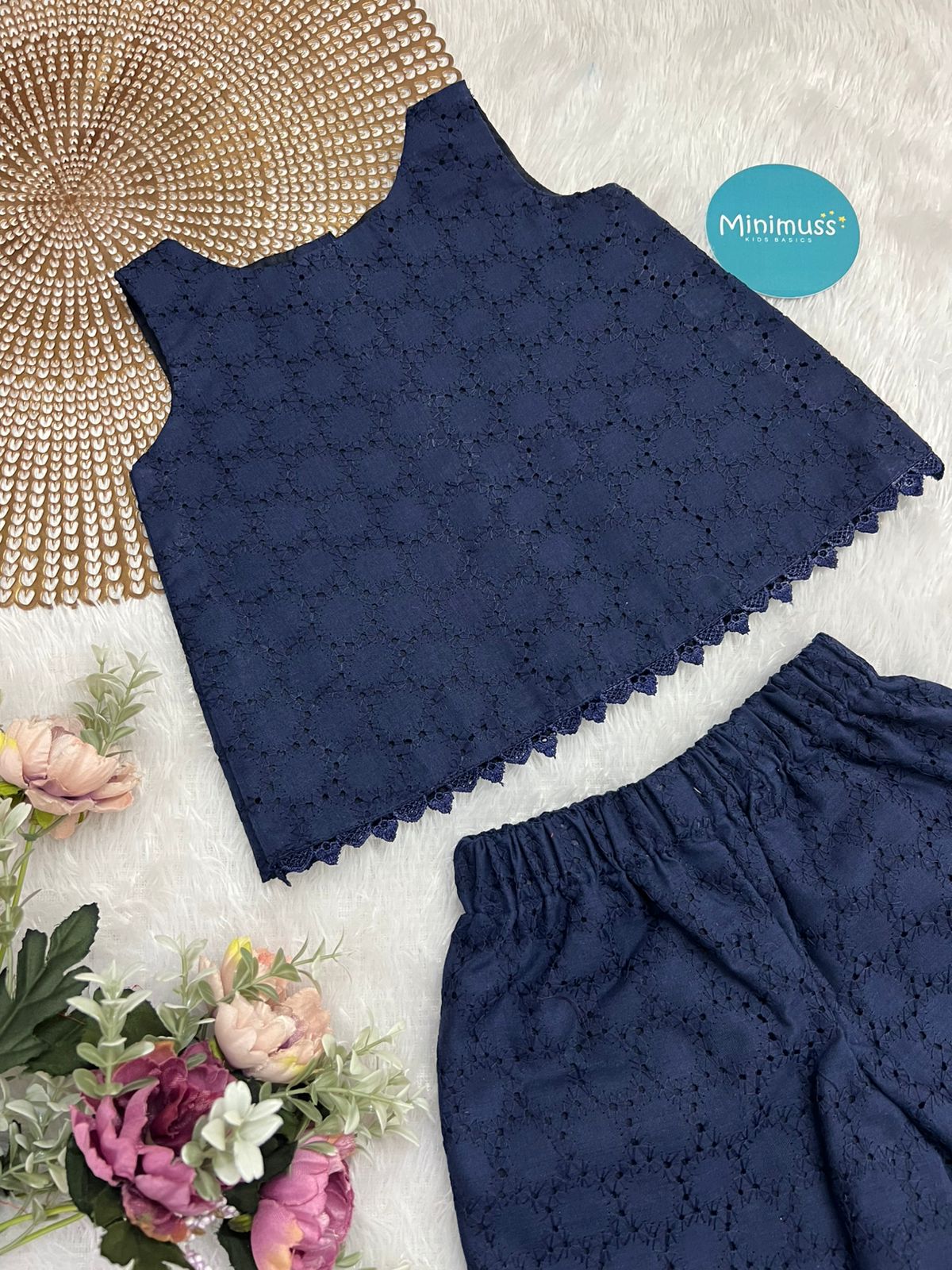 WONDERLAND- C89 NAVYBLUE HAKOBA CO-ORD SET