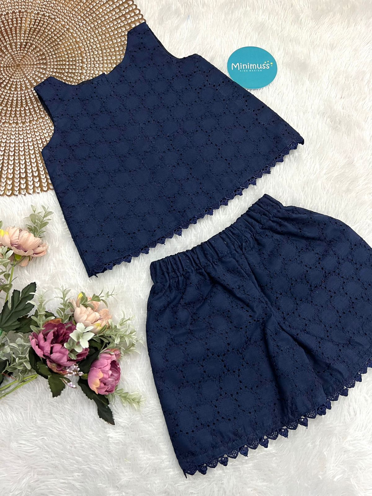 WONDERLAND- C89 NAVYBLUE HAKOBA CO-ORD SET