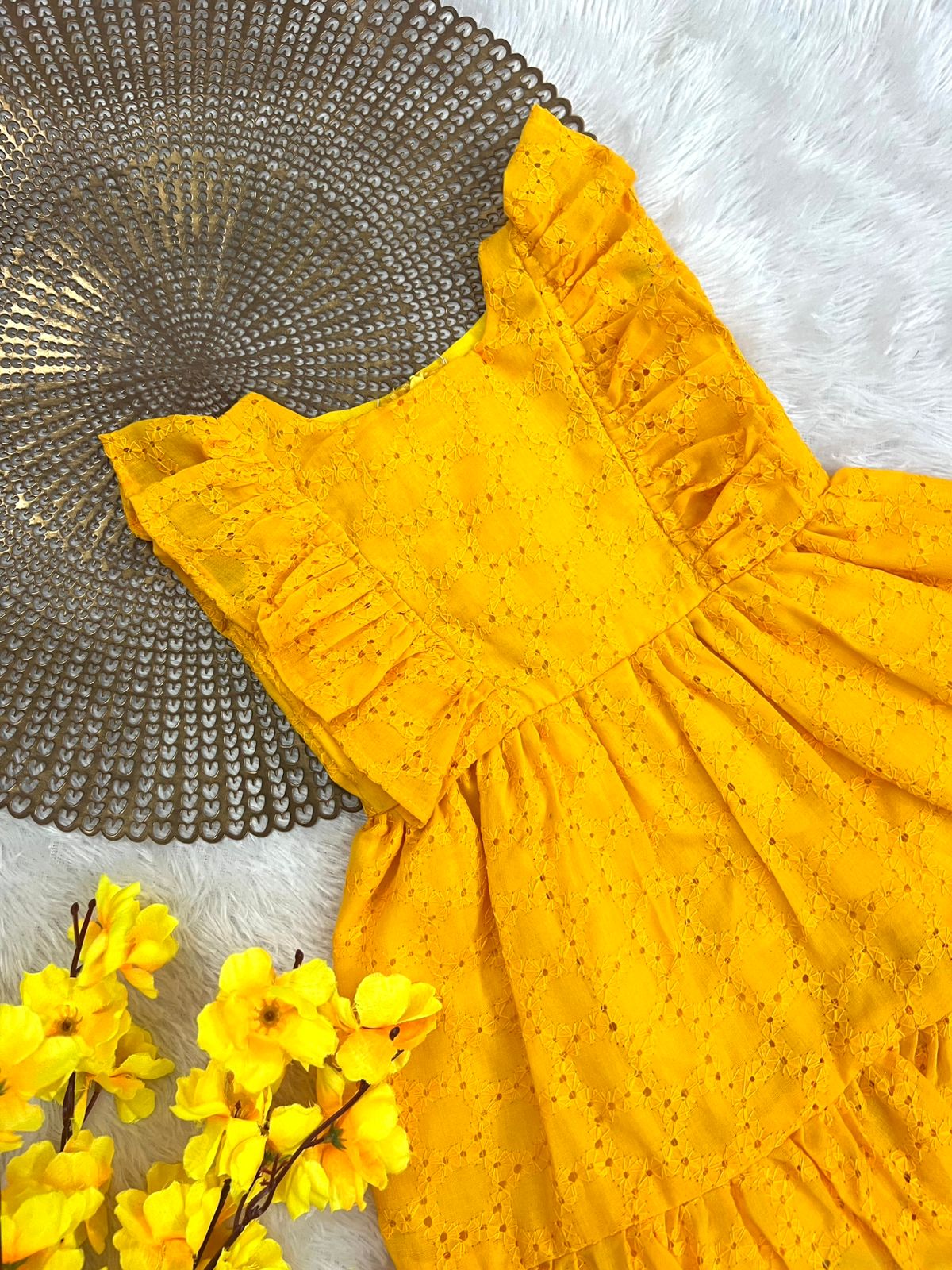 MINI WHRIL- F53 YELLOW HAKOBA FROCK