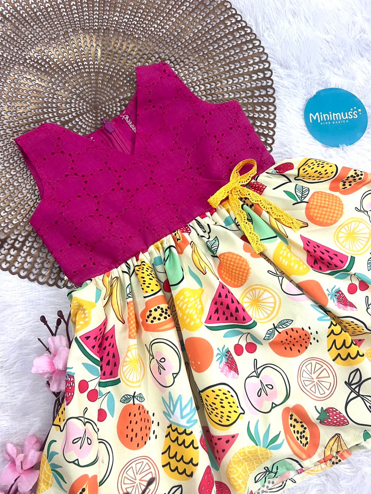 TINY TWIRL- F58 PINK FRUIT DRESS