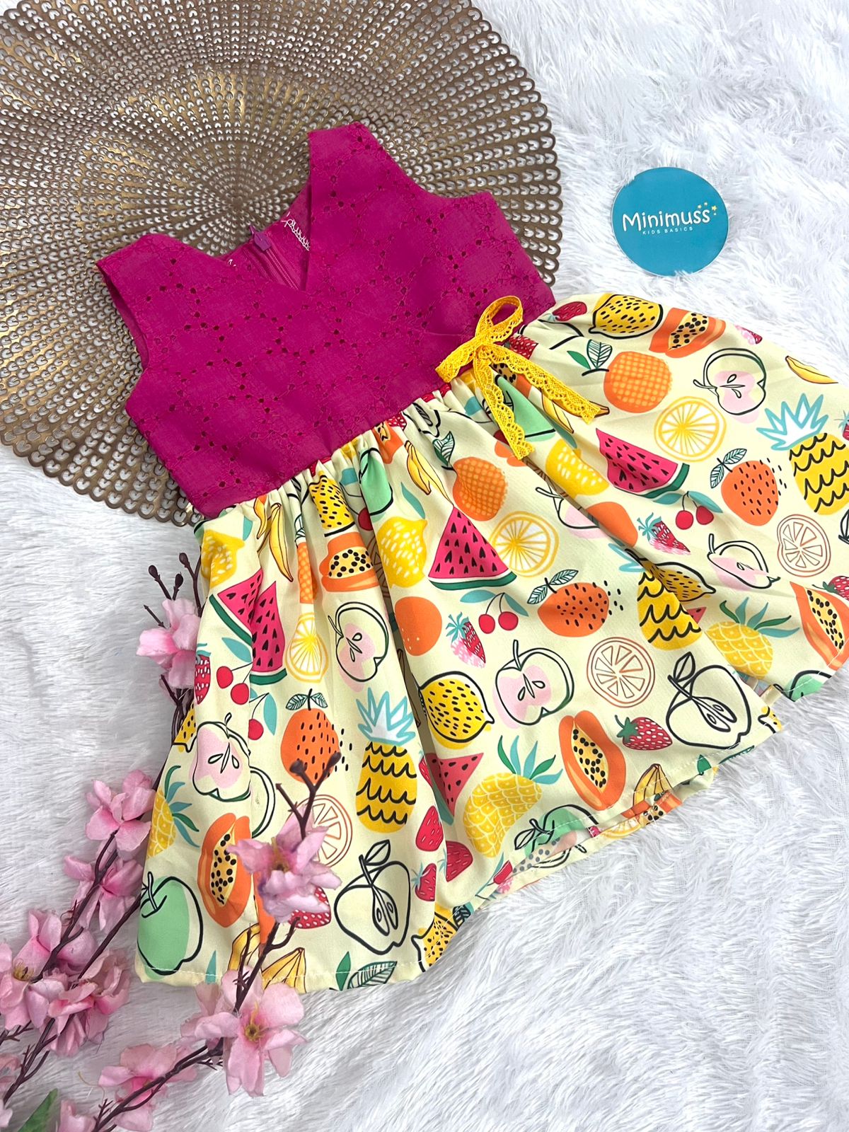 TINY TWIRL- F58 PINK FRUIT DRESS