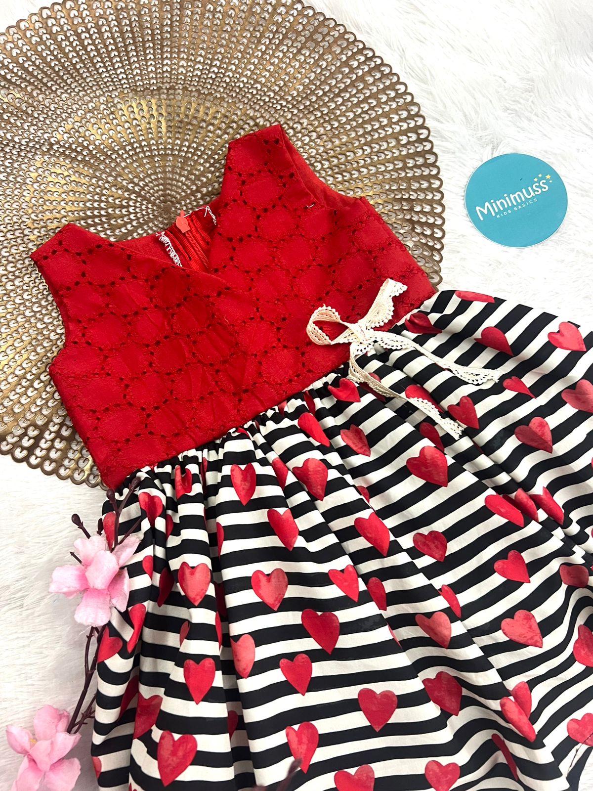TINY TWIRL- F56 RED LOVE DRESS