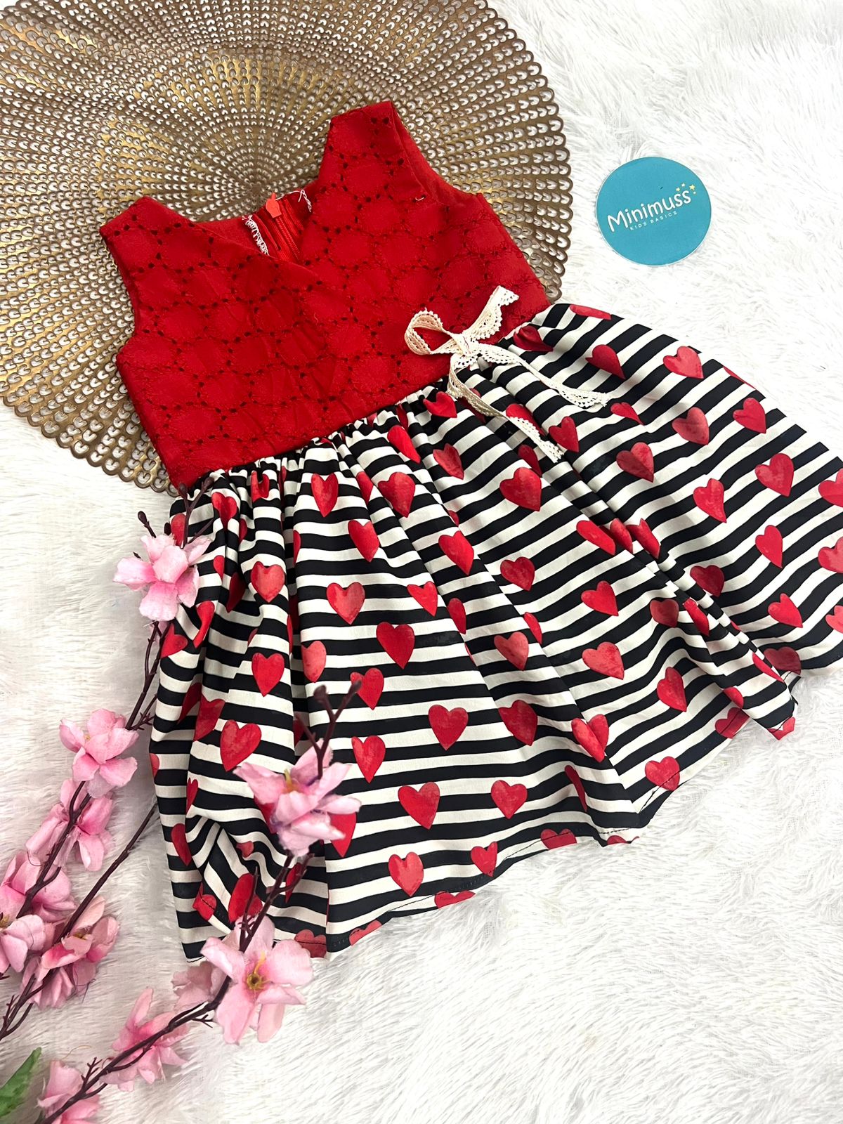 TINY TWIRL- F56 RED LOVE DRESS