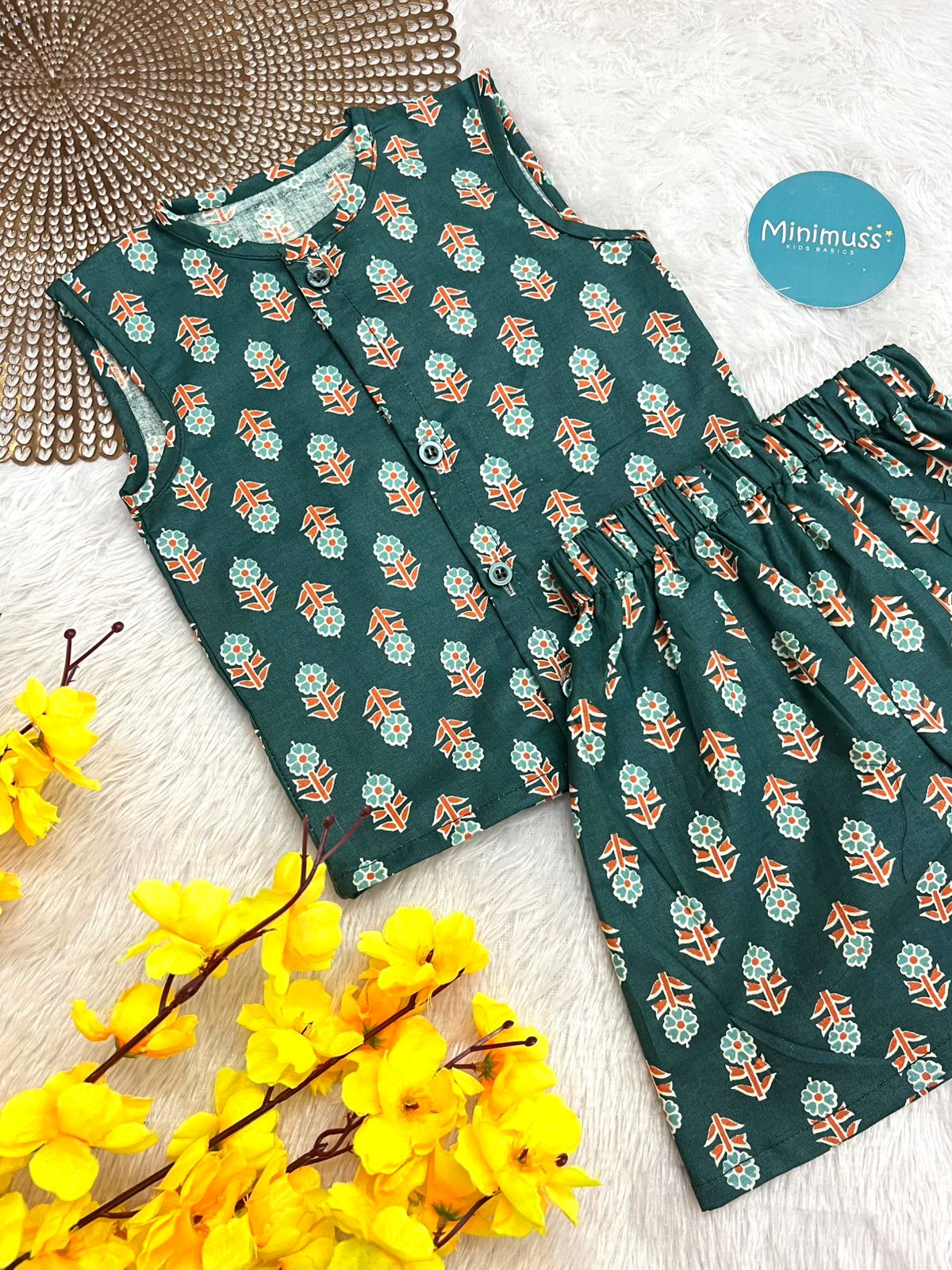 DAILY PLAY - C107 TEAL AJRAKH CO-ORD SET