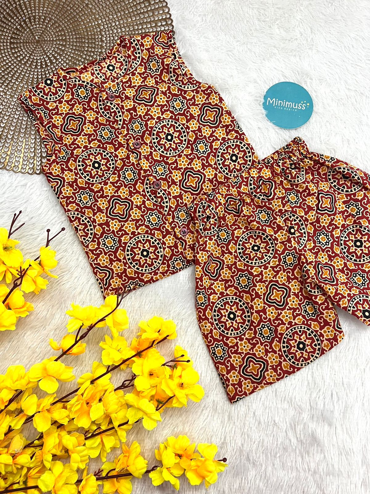 DAILY PLAY - C105 BRICK AJRAKH CO-ORD SET