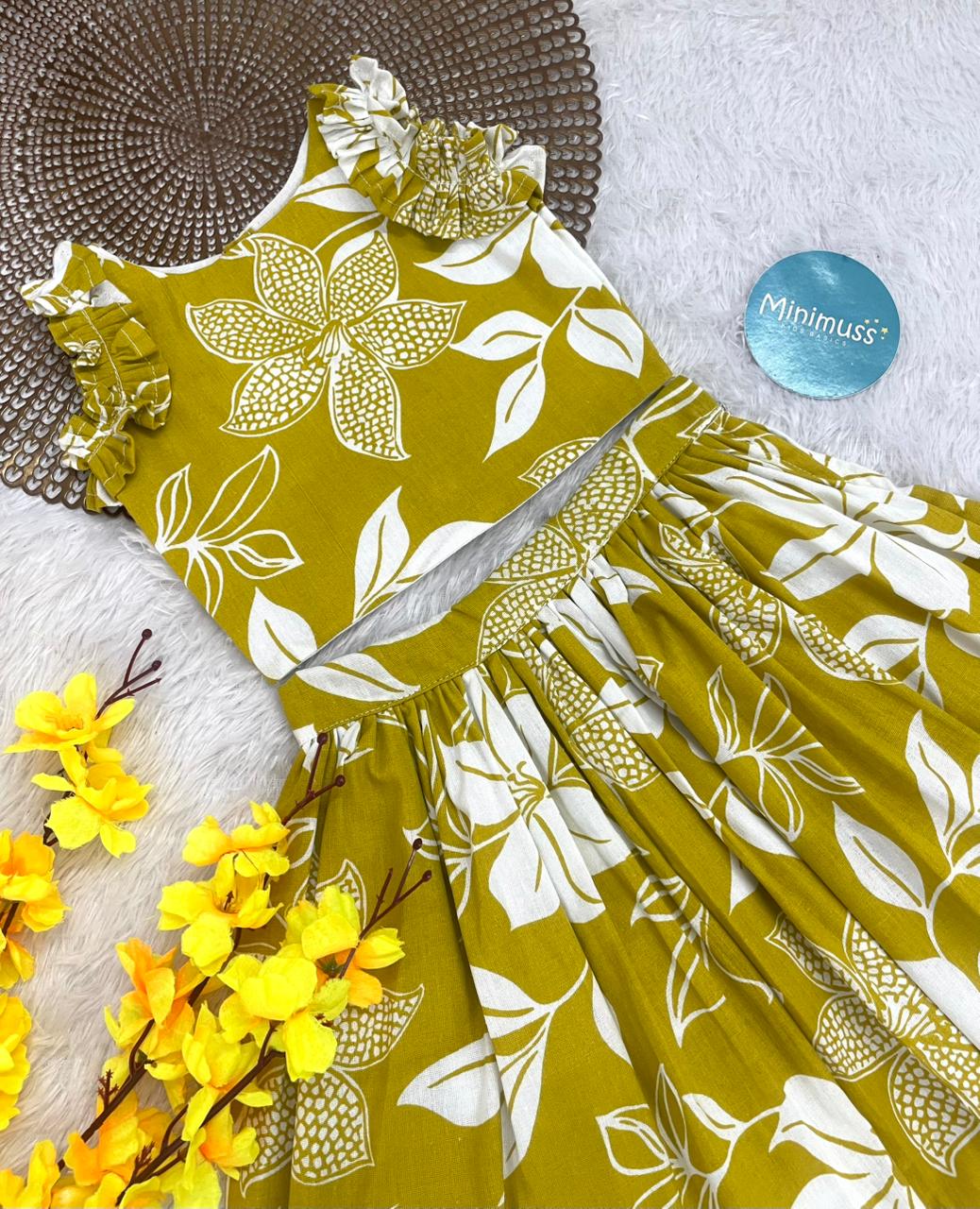 Lovely Lily -SS40 Yellow Skirt Set