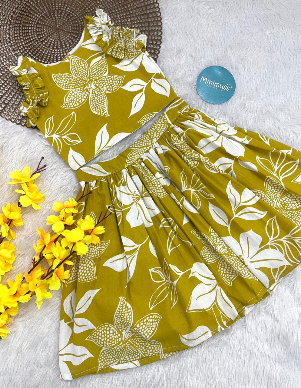 Lovely Lily -SS40 Yellow Skirt Set